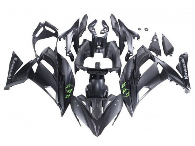 Carenagens Moto Kawasaki Ninja 650 EX650 2020-2026 - Preto Fosco Verde