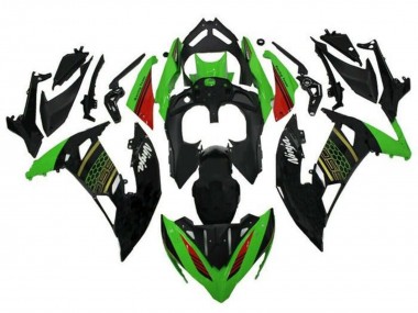 Carenagem Moto Kawasaki Ninja 650 EX650 2020-2024 - Verde Preto Vermelho Honeycomb