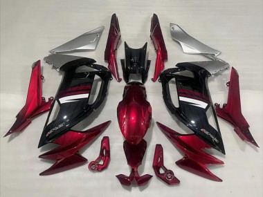 Carenagens Moto Kawasaki Ninja 650 EX650 2020-2025 - Vermelho Prata Branco Preto