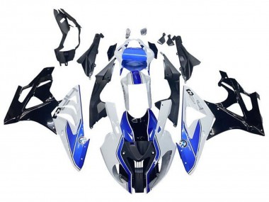 Carenagens Moto BMW S1000RR 2009-2014 - Branco Azul Preto Brilhante HP