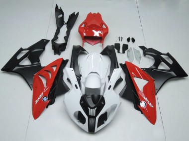 Carenagens Moto BMW S1000RR 2009-2014 - Branco Vermelho Preto Fosco