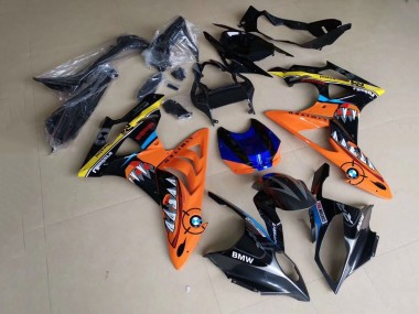 Carenagens Moto BMW S1000RR 2009-2014 - Amarelo Azul Laranja Preto Tubarão