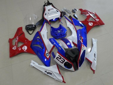 Carenagens Moto BMW S1000RR 2009-2014 - Branco Vermelho Azul HP