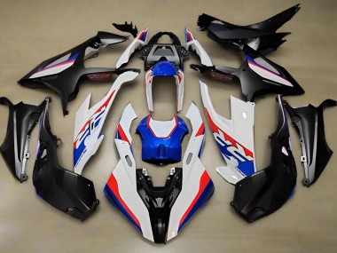 Carenagens Moto BMW S1000RR 2019-2022 - Branco Vermelho Azul Preto