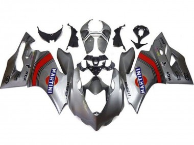 Carenagens Moto Ducati Panigale 1199 2011-2014 - Prata Vermelho Azul Martini