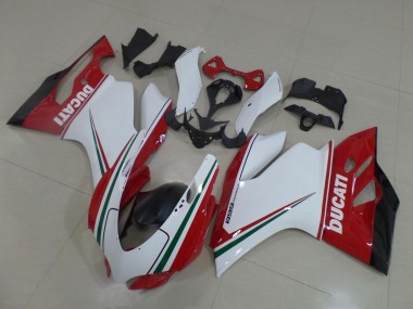 Carenagens Moto Ducati Panigale 899 2011-2014 - Branco Vermelho Verde Preto Brilhante