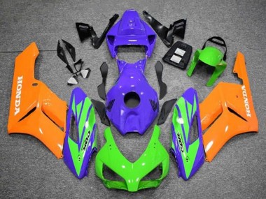 Carenagens Moto Honda CBR1000RR 2004-2005 - Roxo Verde Laranja