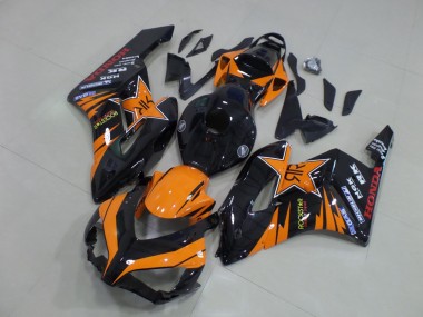 Carenagens Moto Honda CBR1000RR 2004-2005 - Laranja Preto Brilhante Rockstar