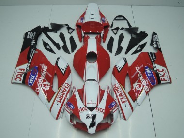 Carenagens Moto Honda CBR1000RR 2004-2005 - Branco Vermelho Azul Preto Fiamm Ficc 7