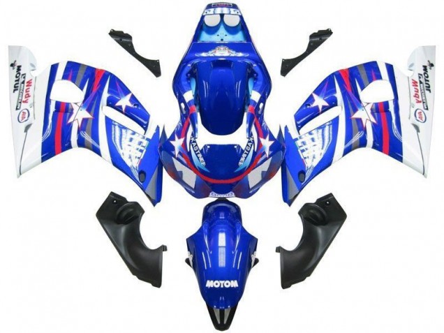 Carenagens Moto Yamaha YZF R6 1998-2002 - Branco Azul Vermelho Fiat Motul