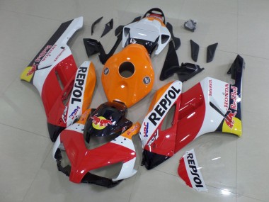 Carenagens Moto Honda CBR1000RR 2004-2005 - Laranja Branco Vermelho Preto Brilhante Repsol Red Bull HRC