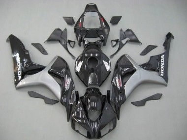 Carenagem Moto Honda CBR1000RR 2006-2007 - Prata Preto Brilhante