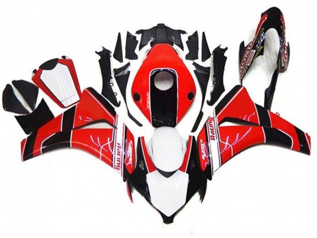 Carenagens Moto Honda CBR1000RR 2008-2011 - Vermelho Branco Preto Brilhante Listra