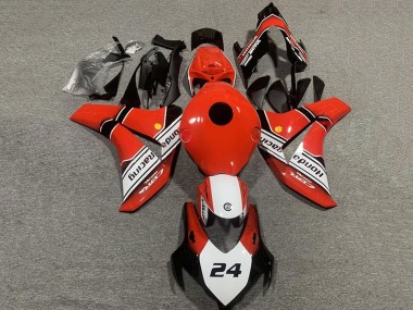 Carenagens Moto Honda CBR1000RR 2008-2011 - Vermelho Branco Preto Brilhante 24