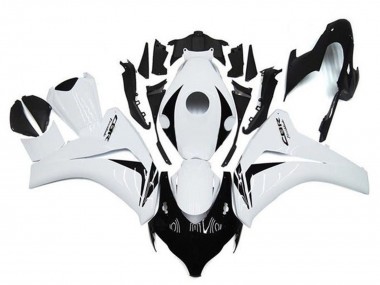 Carenagens Moto Honda CBR1000RR 2008-2011 - Branco Preto Brilhante