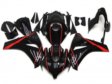 Carenagens Moto Honda CBR1000RR 2008-2011 - Preto Brilhante Vermelho Listra