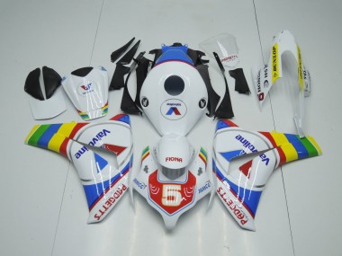 Carenagens Moto Honda CBR1000RR 2008-2011 - Branco Azul Vermelho ValvoLinha Roda das Cores