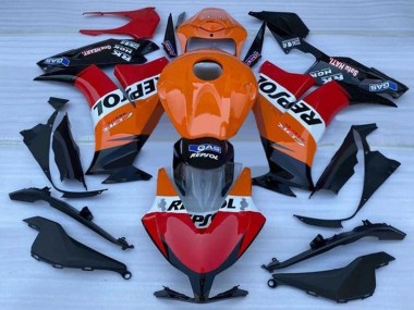 Carenagem Moto Honda CBR1000RR 2012-2016 - Laranja Branco Vermelho Preto Brilhante Repsol
