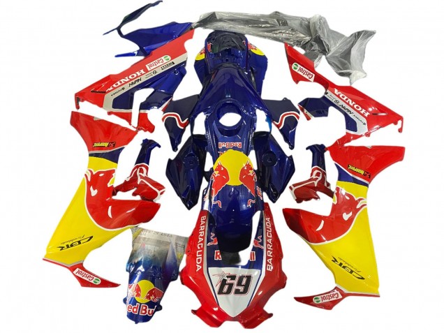 Carenagens Moto Honda CBR1000RR 2017-2024 - Azul Amarelo Red Bull Hayden
