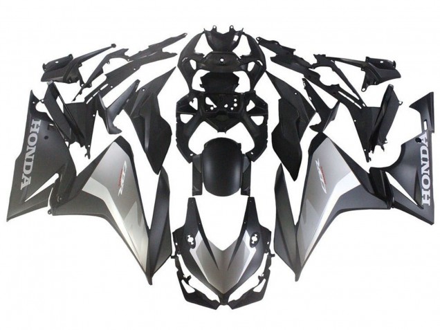 Kit Carenagens Moto Honda CBR500R 2022-2023 - Prata Cinzento Preto Fosco