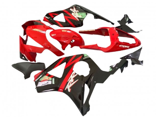 Carenagens Moto Honda CBR900RR 929 2000-2001 - Vermelho Preto Fosco Preto Brilhante
