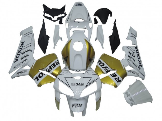 Carenagens Moto Honda CBR600RR 2005-2006 - Branco Ouro Repsol