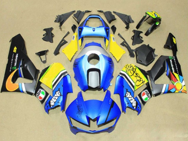 Carenagens Moto Honda CBR600RR 2013-2026 - Azul Amarelo Preto Fosco Verde Monstro