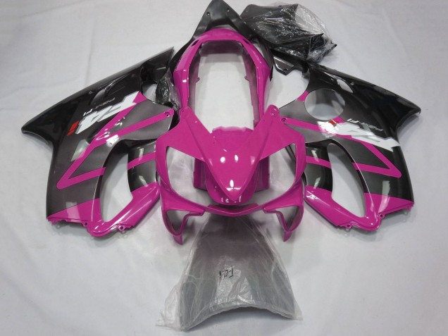 Carenagens Moto Honda CBR600 F4i 2004-2007 - Rosa Cinzento Preto Brilhante