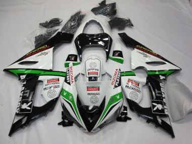 Carenagens Moto Kawasaki ZX6R 2005-2006 - Branco Preto Verde Vermelho Rizoma Playboy