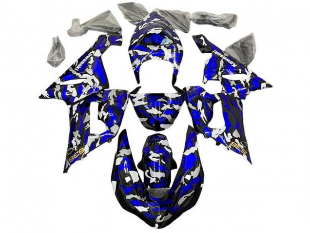 Carenagens Moto Kawasaki ZX6R 2005-2006 - Azul Camouflage
