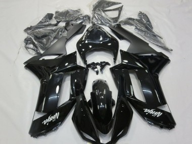 Carenagens Moto Kawasaki ZX6R 2007-2008 - Preto Brilhante Preto Fosco Branco Decalques