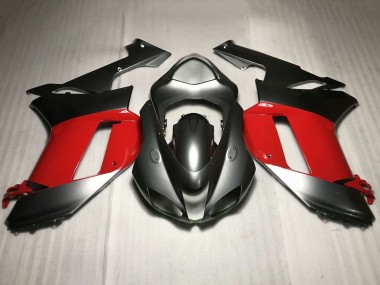 Carenagens Moto Kawasaki ZX6R 2007-2008 - Prata Vermelho