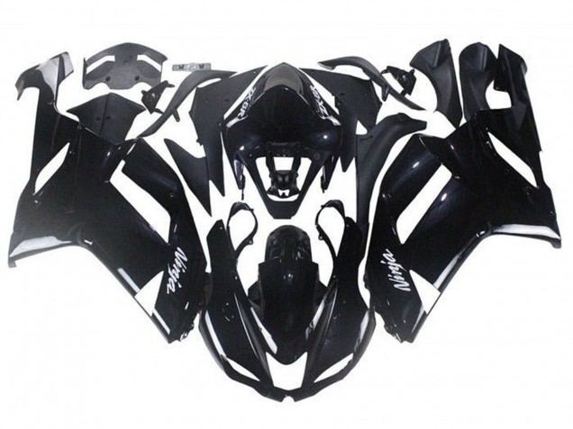 Kit Carenagens Moto Kawasaki ZX6R 2007-2008 - Preto Brilhante