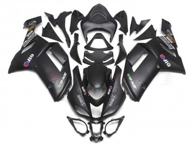 Carenagens Moto Kawasaki ZX6R 2007-2008 - Preto Fosco Elf