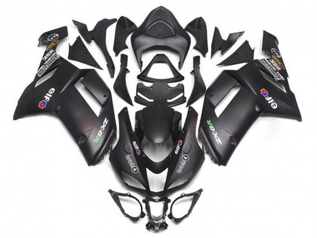 Carenagens Moto Kawasaki ZX6R 2007-2008 - Preto Fosco Elf