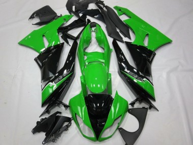 Carenagens Moto Kawasaki ZX6R 2009-2012 - Verde Preto Brilhante Branco