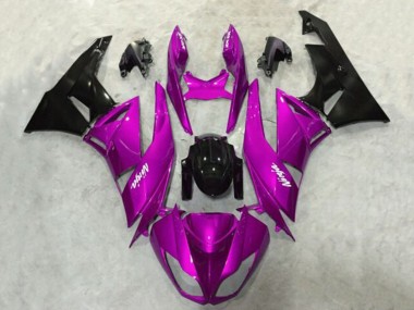Carenagens Moto Kawasaki ZX6R 2009-2012 - Roxo Preto Brilhante