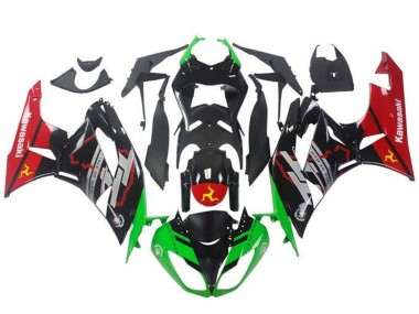Carenagens Moto Kawasaki ZX6R 2009-2012 - Verde Preto Brilhante Vermelho