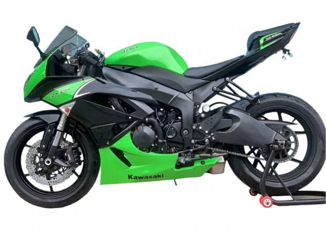Carenagens Moto Kawasaki ZX6R 2009-2012 - Verde Preto Fosco