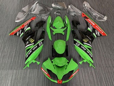Carenagens Moto Kawasaki ZX6R 2009-2012 - Verde Preto Brilhante Vermelho Amarelo Monstro Motocard