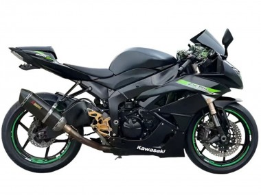 Carenagens Moto Kawasaki ZX6R 2009-2012 - Preto Fosco Verde