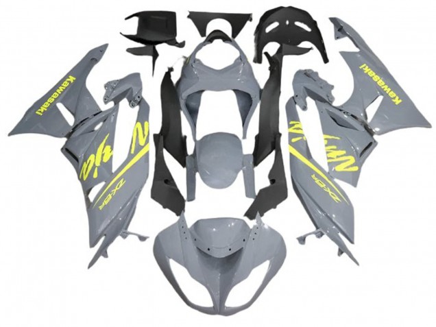 Carenagens Moto Kawasaki ZX6R 2009-2012 - Nardo Cinzento Amarelo