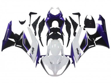 Carenagens Moto Kawasaki ZX6R 2009-2012 - Roxo Branco Preto