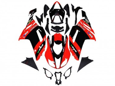 Carenagens Moto Kawasaki ZX6R 2013-2018 - Vermelho Preto Elf