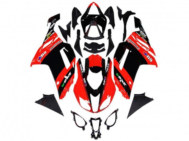 Carenagens Moto Kawasaki ZX6R 2013-2018 - Vermelho Preto Elf