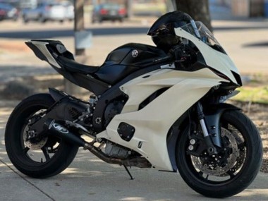 Carenagens Moto Kawasaki ZX6R 2013-2018 - Creme Branco Preto Fosco