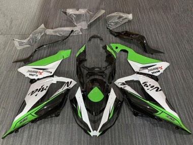 Carenagens Moto Kawasaki ZX6R 2013-2018 - Verde Branco Preto