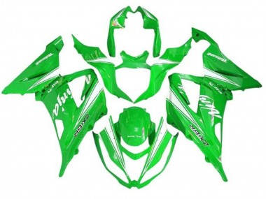 Carenagens Moto Kawasaki ZX6R 2013-2018 - Verde Branco