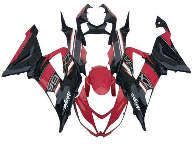 Carenagens Moto Kawasaki ZX6R 2013-2018 - Vermelho Preto Branco