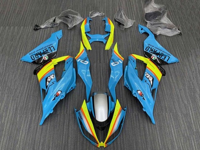 Carenagens Moto Kawasaki ZX6R 2013-2018 - Azul Claro Amarelo Laranja Preto Prata